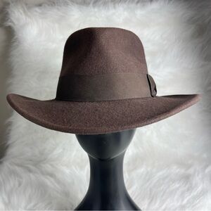Indiana Jones Fedora Brown 100% Wool Medium Official Lucasfilm 2008 Movie Hat
